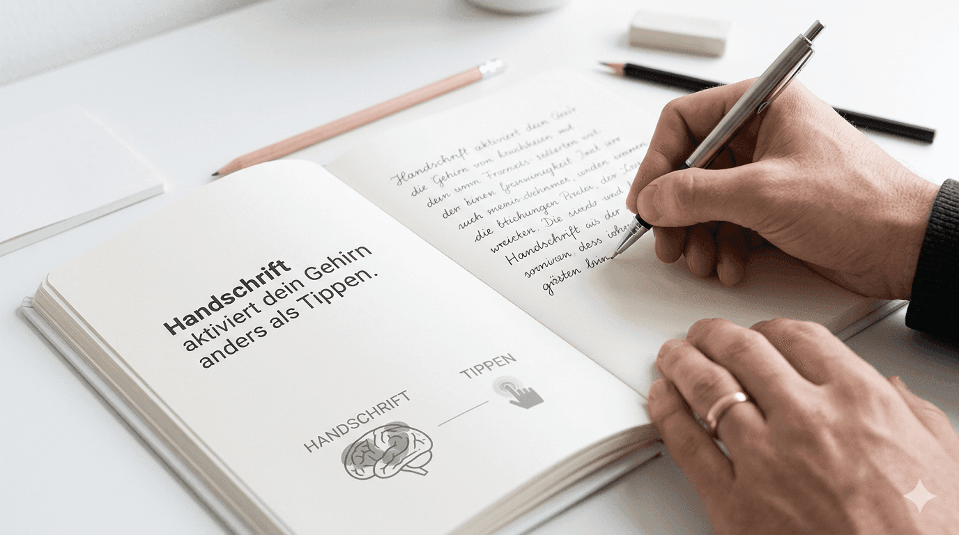 Handschrift aktiviert dein Gehirn anders als Tippen